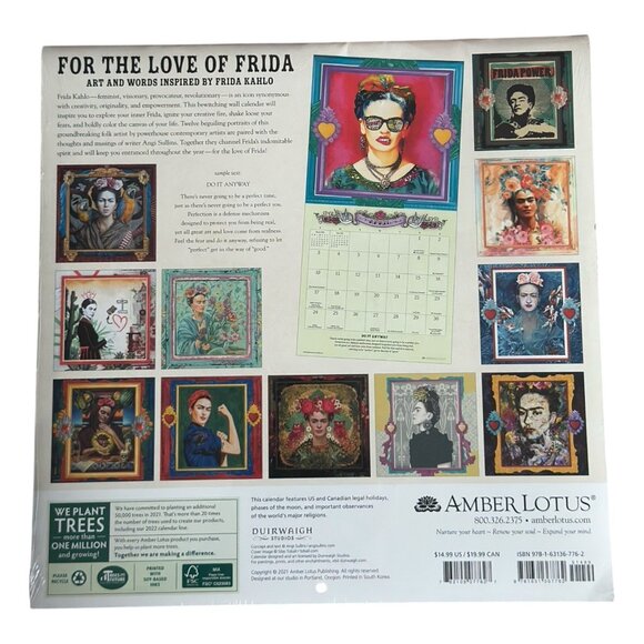 For The Love Of Frida 2022 Calendar of Art & Words Inspired by Frida Kahlo - Picture 2 of 2